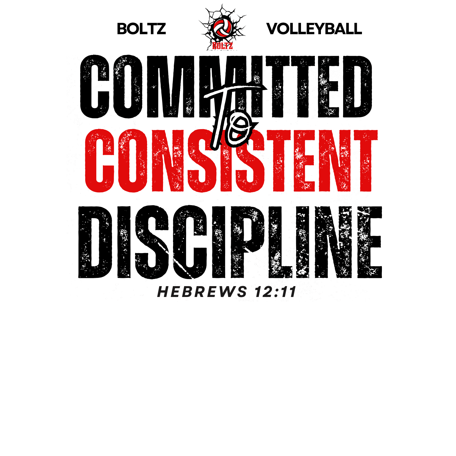 Copy of Black and White Gym Motivational T-shirt Design